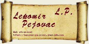 Lepomir Pejovac vizit kartica